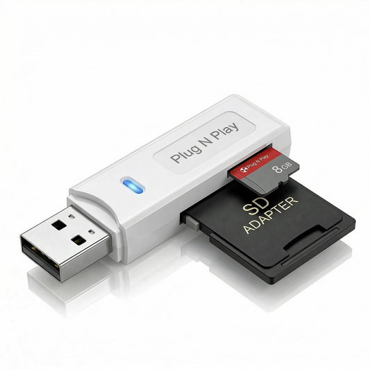 USB 3.0-Flashminne med SD-kortplats
